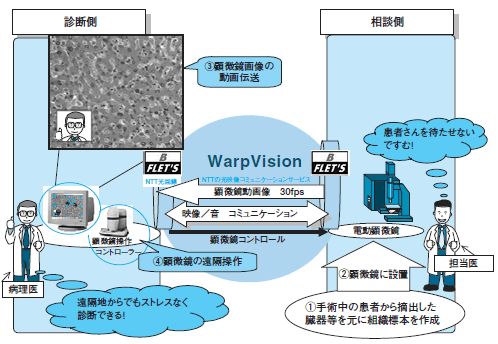 図1 WarpVisionを使った遠隔病理診断